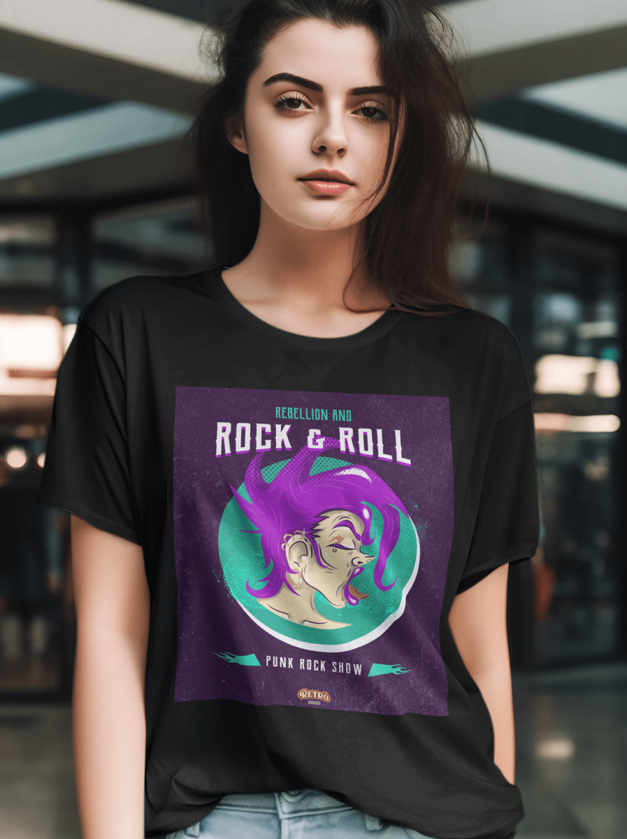 Nome do produto: Camisa Retrô Punk Rock Unissex
