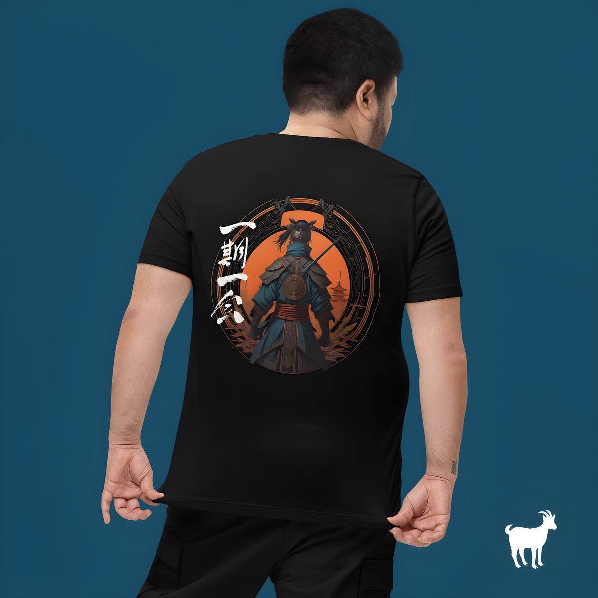 Nome do produto: Blood and Honor - T-Shirt Plus Size Preta Samurai Ichigo