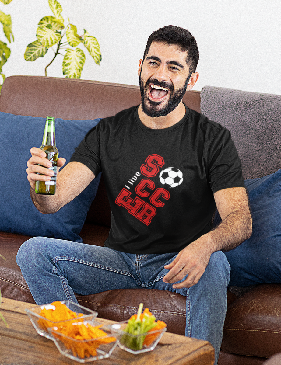 Nome do produto: Camiseta I Live Soccer
