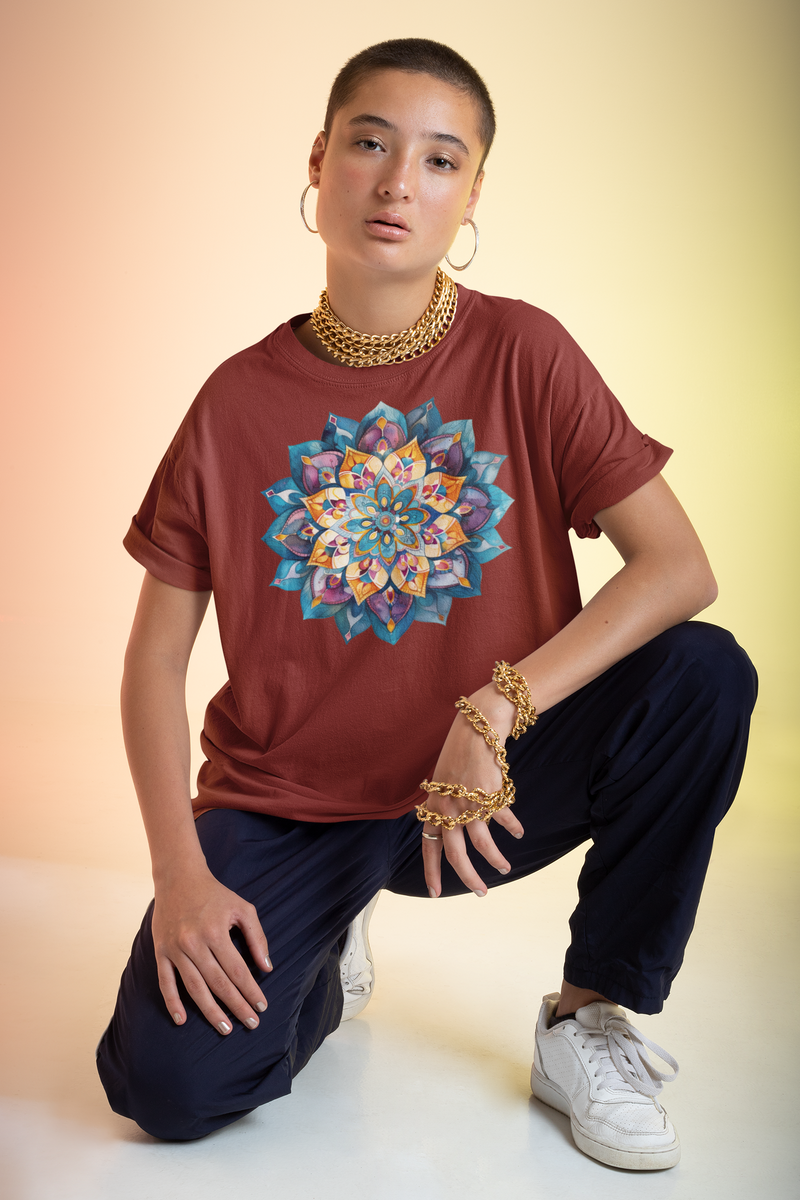 Nome do produto: Camiseta Oversized Mandala Serenidade Profunda