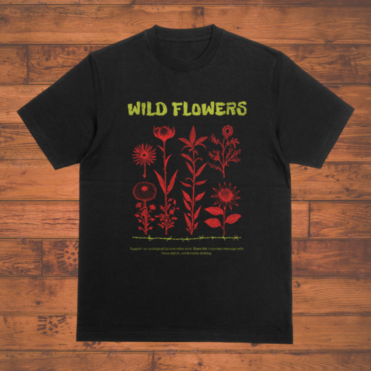 Nome do produto: Camiseta Prime Flores Selvagens