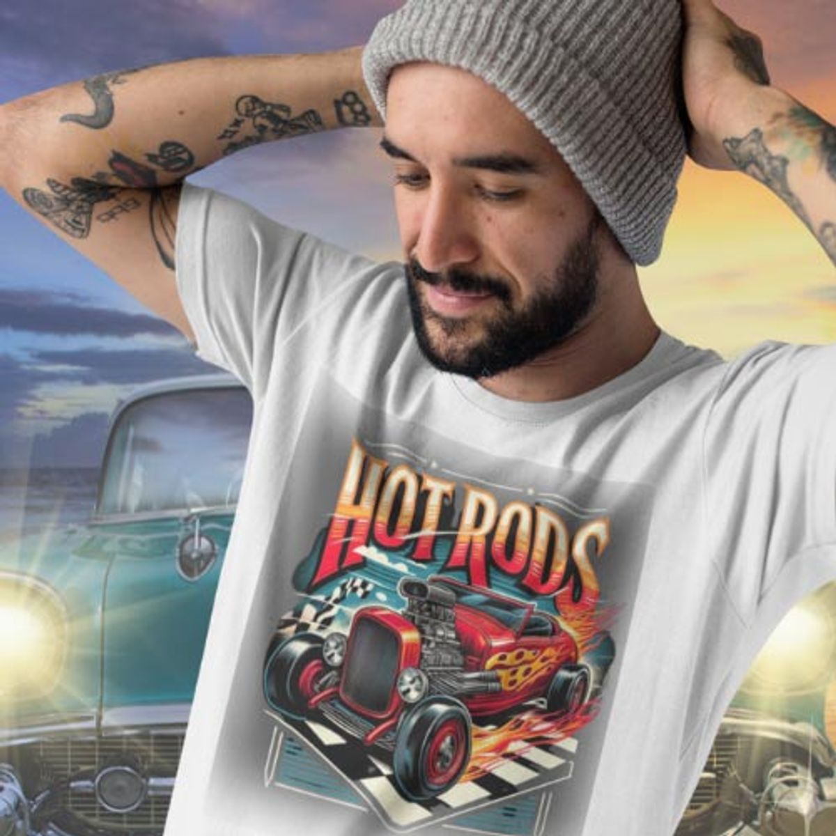 Nome do produto: Camiseta Hot Rod Flame - Unissex
