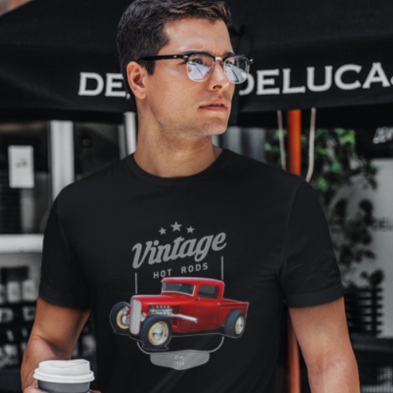 Camiseta Vintage Hot Rod - Unissex