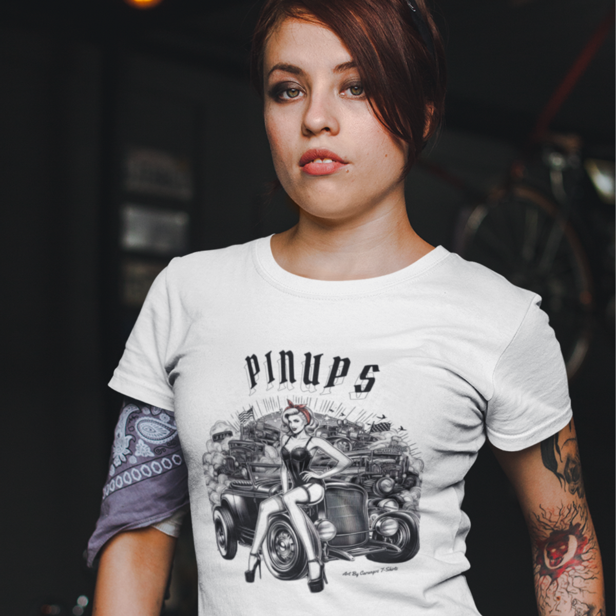 Nome do produto: Camiseta Feminina Pinup - Baby Look Quality