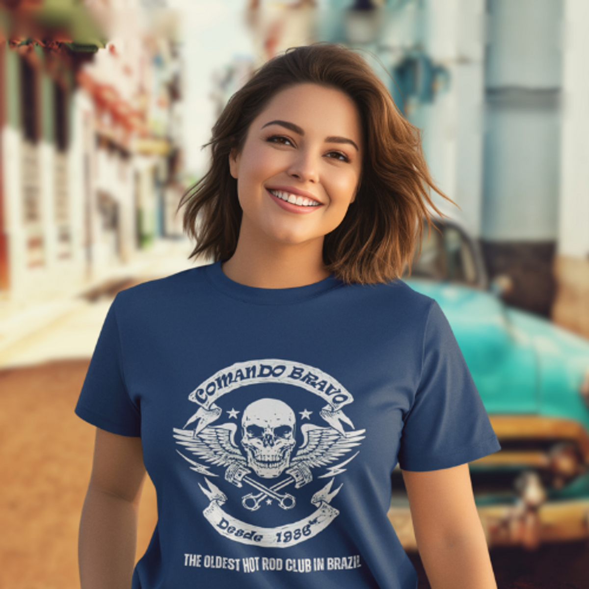 Nome do produto: Camiseta Feminina Tributo ao Comando Bravo