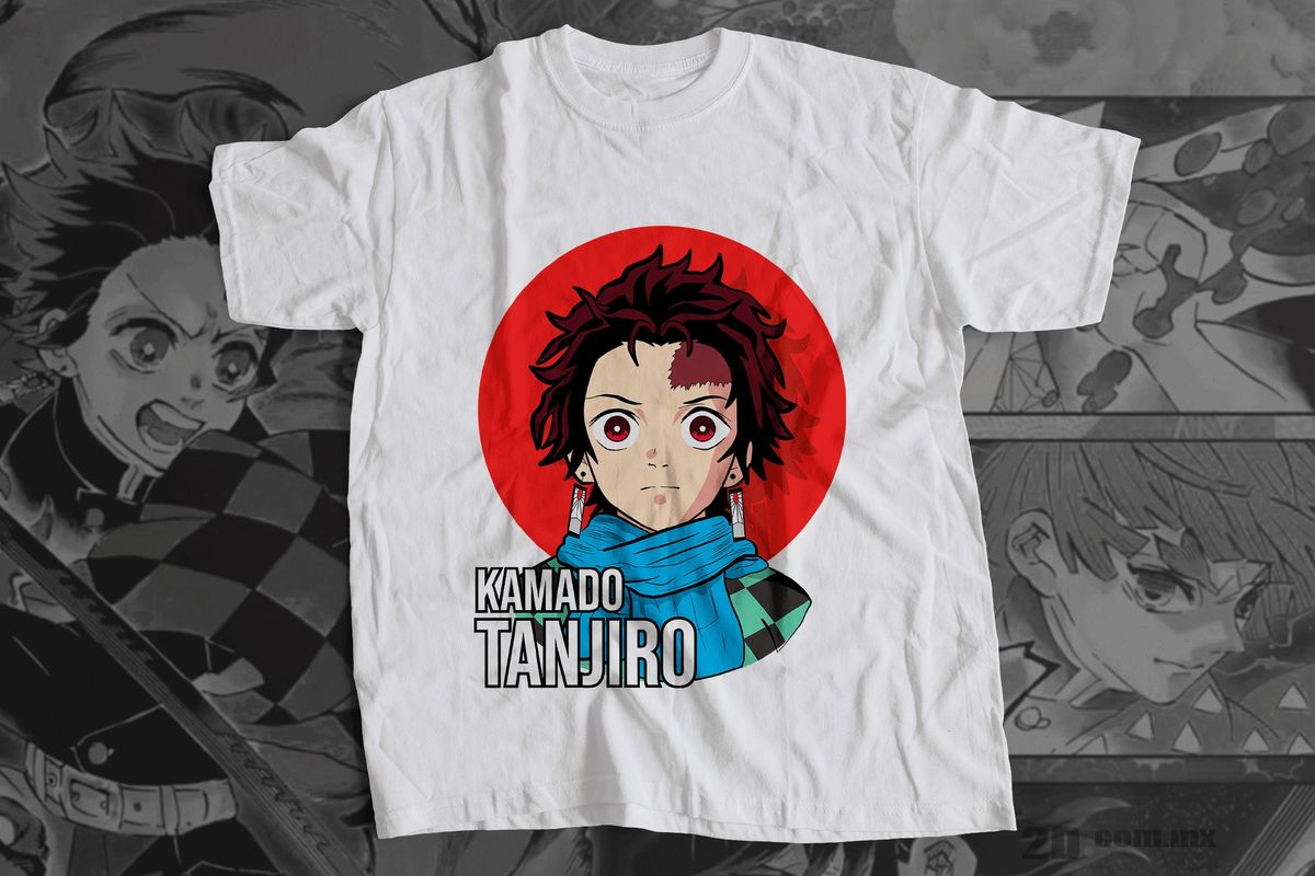 Nome do produto: Camiseta T-Shirt Classic Kamado Tanjiro Demon Slayer