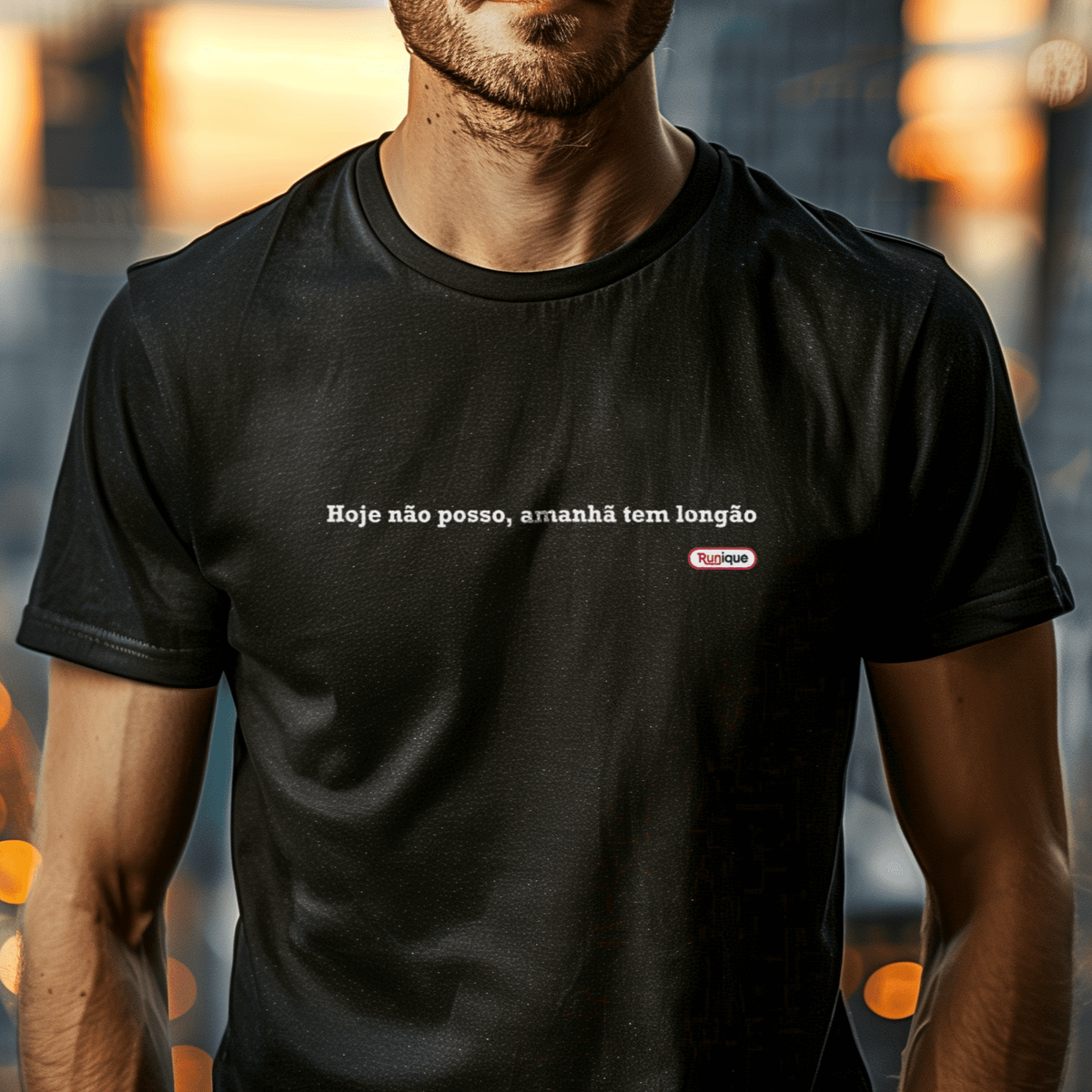 Nome do produto: Camiseta masc. : Hoje não posso, amanhã tem longão