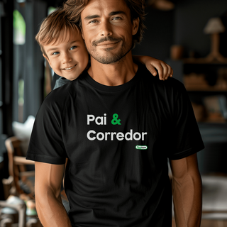 Camiseta masc. : Pai & corredor