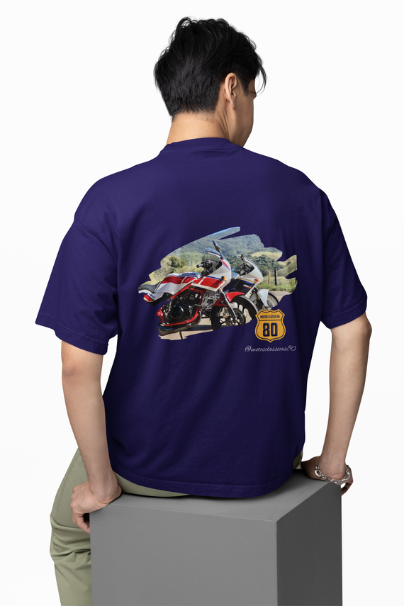 Camiseta RD 350LC x CBR 450SR estampa nas costas