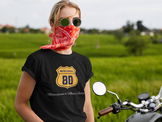 Camiseta Feminina institucional Motociclismo à Moda Antiga