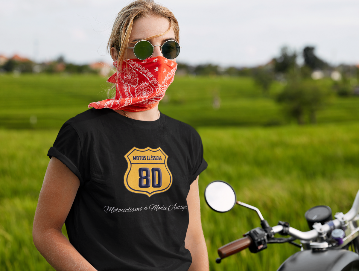 Nome do produto: Camiseta Feminina institucional Motociclismo à Moda Antiga