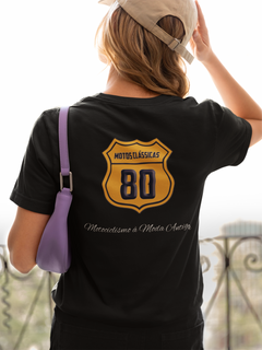 Camiseta Feminina institucional Motos Clássicas 80 - Costas