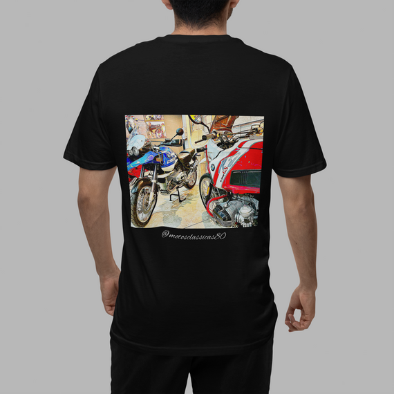 Camiseta Sketch Series - BMW R100GS x R1150GS - estampa nas costas