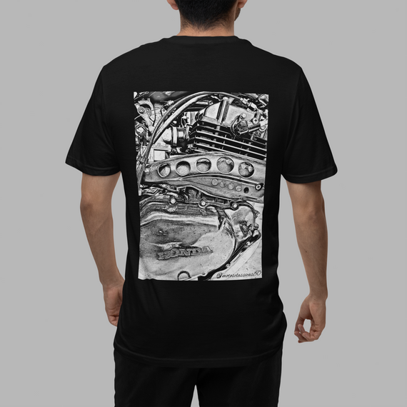 Camiseta Sketch Series - Motor XL 250R - estampa nas costas