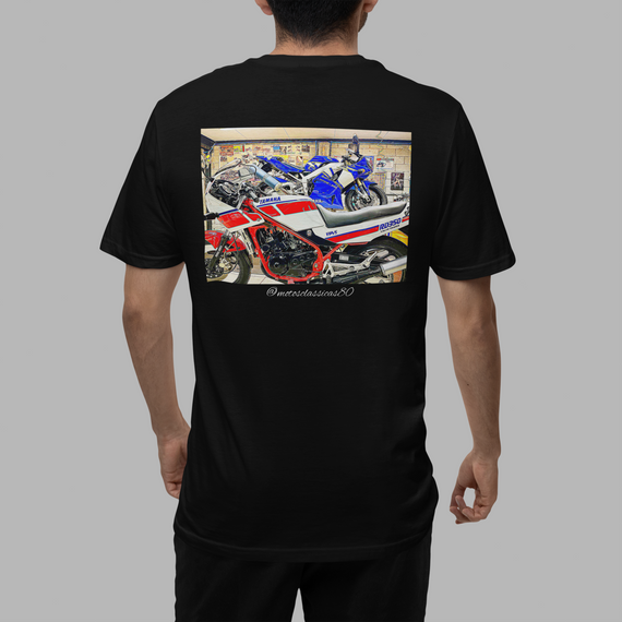 Camiseta Sketch Series - RD350LC e R1 - estampa nas costas