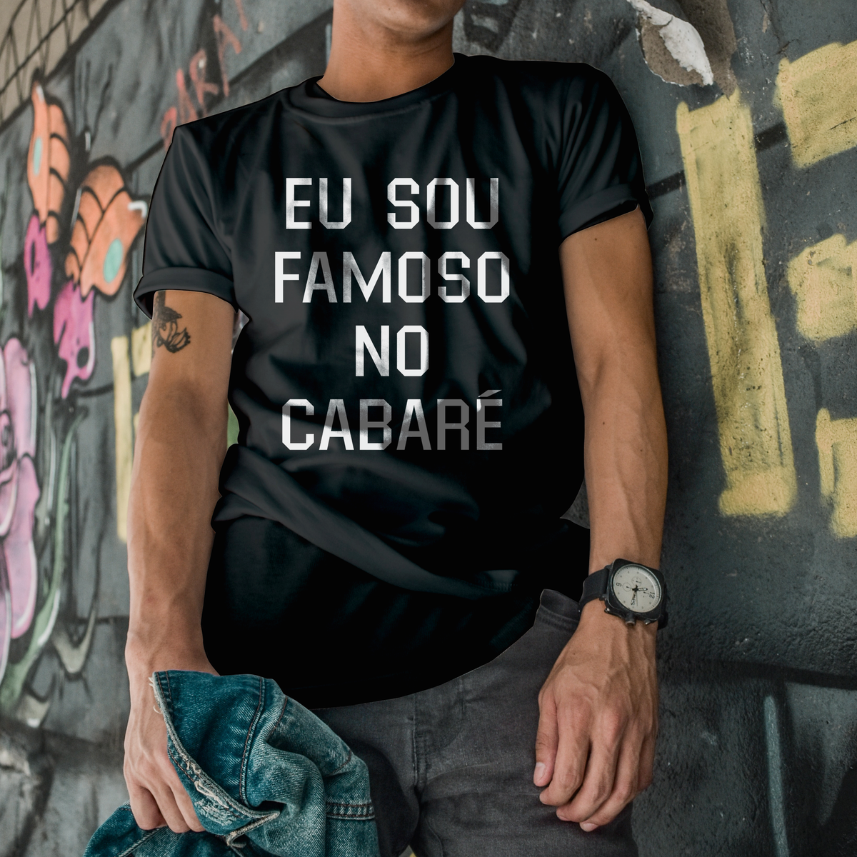 Nome do produto: Camiseta Classic EU SOU FAMOSO NO CABARÉ