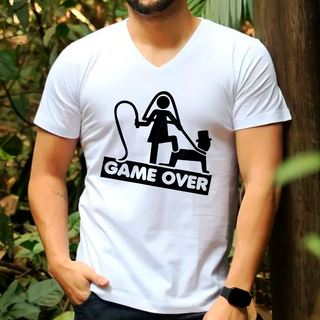 Camiseta Clássica Game Over Preto