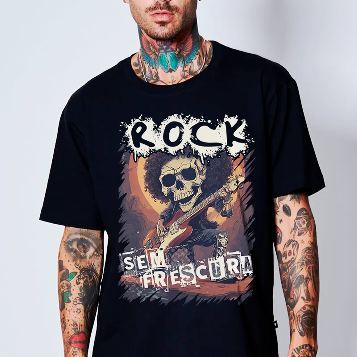 Nome do produto: Camiseta Classic Rock Sem Frescura 2
