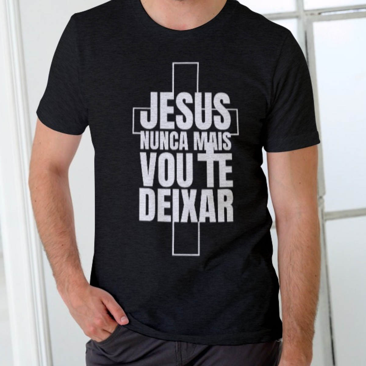 Nome do produto: Camiseta Classic - Capa Jesus Nunca Mais Vou Te Deixar