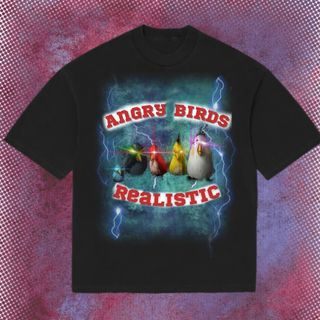Pássaros raivoso realistas camiseta