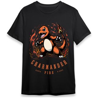 Nome do produtoCamiseta Charmander - Iniciais 