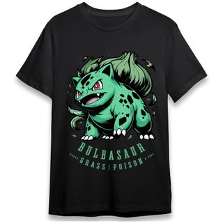 Nome do produtoCamiseta Bulbasaur - Iniciais 