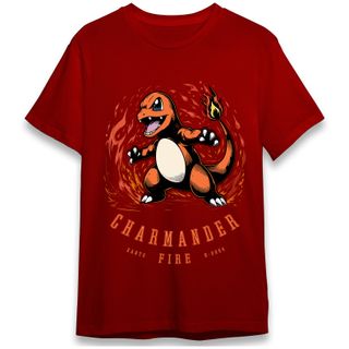 Camiseta Charmander - Iniciais 