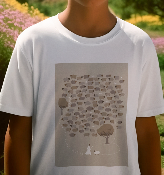 Camiseta Infantil Unissex Redeemer Ovelha Perdida