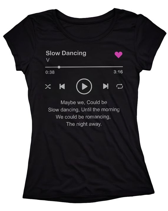 Camiseta Feminina V Slow Dancing BTS