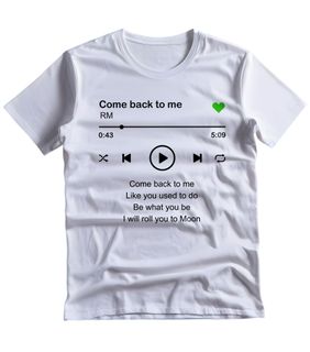 Camiseta Masculina RM Come Back To Me BTS