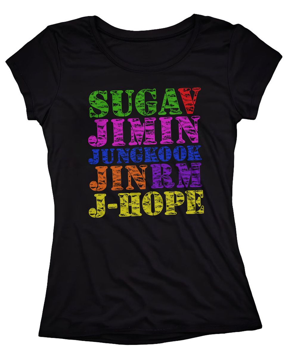 Nome do produto: Camiseta Feminina BTS Members