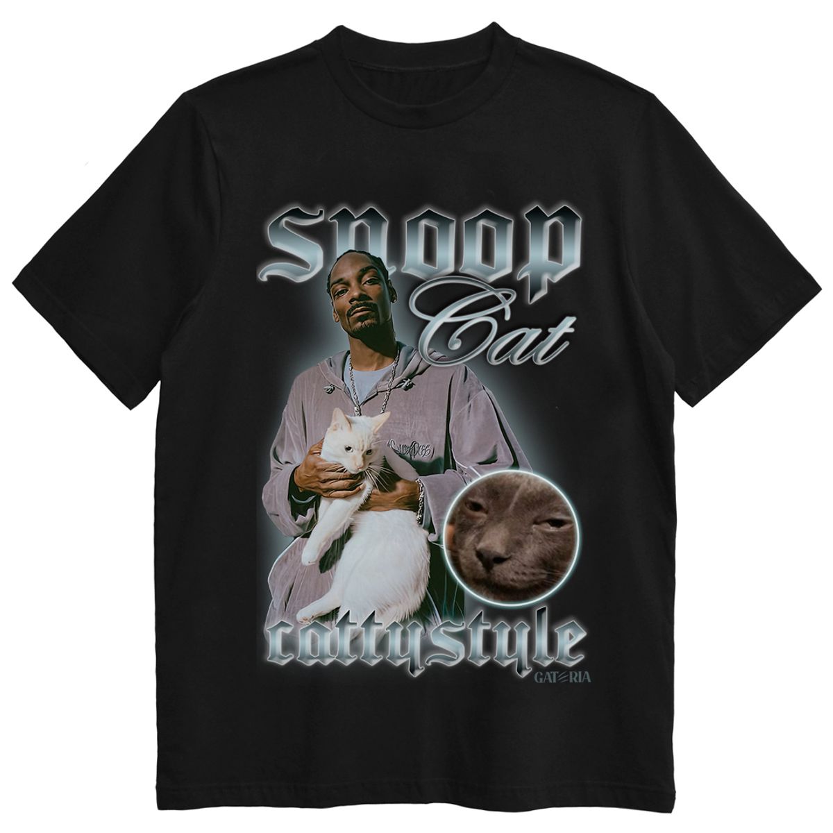 Nome do produto: Camiseta Snoop Cat - Cattystyle - Preto