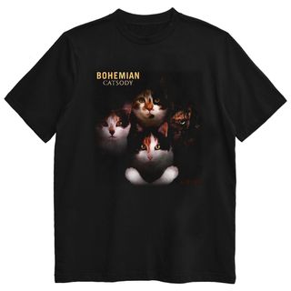 Camiseta Queen - Bohemian Catsody - Preta