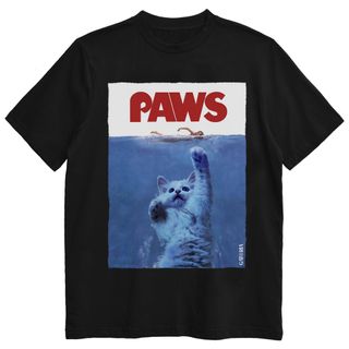 Camiseta Tubarão - Paws - Preto