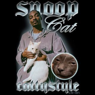 Nome do produtoCamiseta Snoop Cat - Cattystyle - Preto