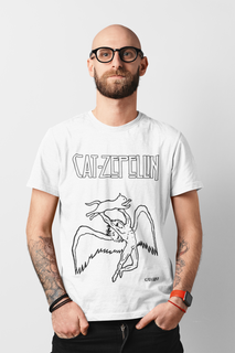 Nome do produtoCamiseta Cat Zeppelin - Branco