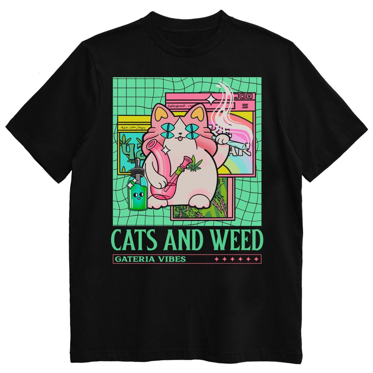 Nome do produto: Camiseta Cats And Weed
