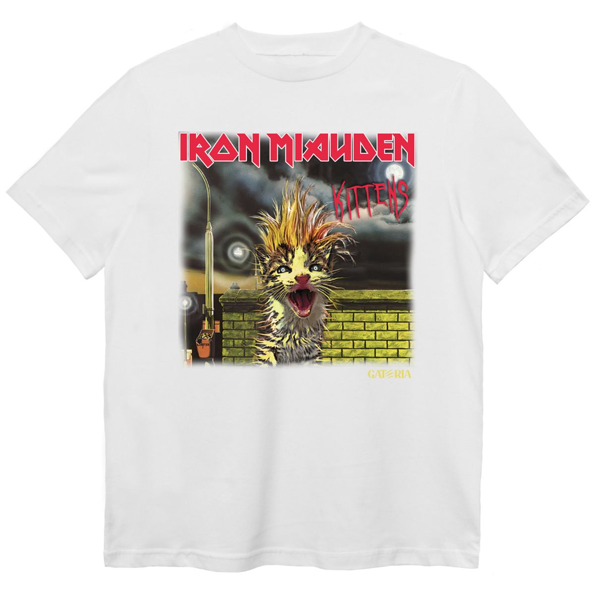 Nome do produto: Camiseta Iron Miauden - Kittens - Branco