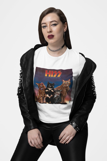 Nome do produtoCamiseta Kiss - Cats Of Thunder - Branco