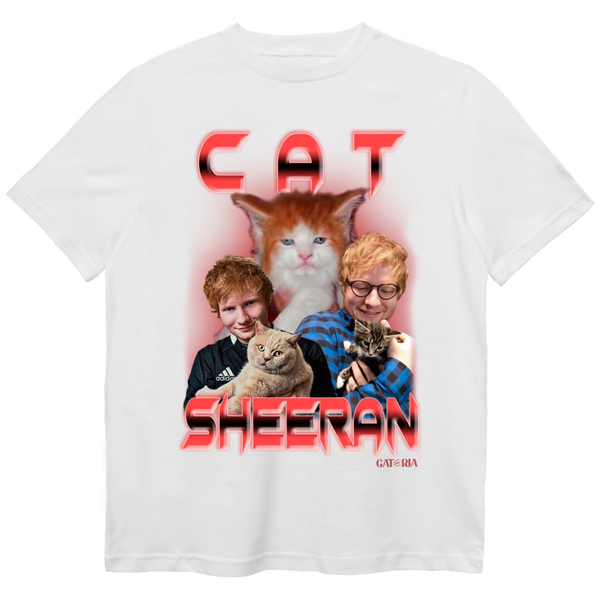 Nome do produto: Camiseta Cat Sheeran - Branco