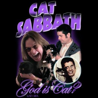 Nome do produtoCamiseta Cat Sabbath - God is Cat? - Preto