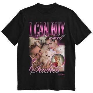 Camiseta Miley Cyrus - I Can Buy Myself Sachês - Preto