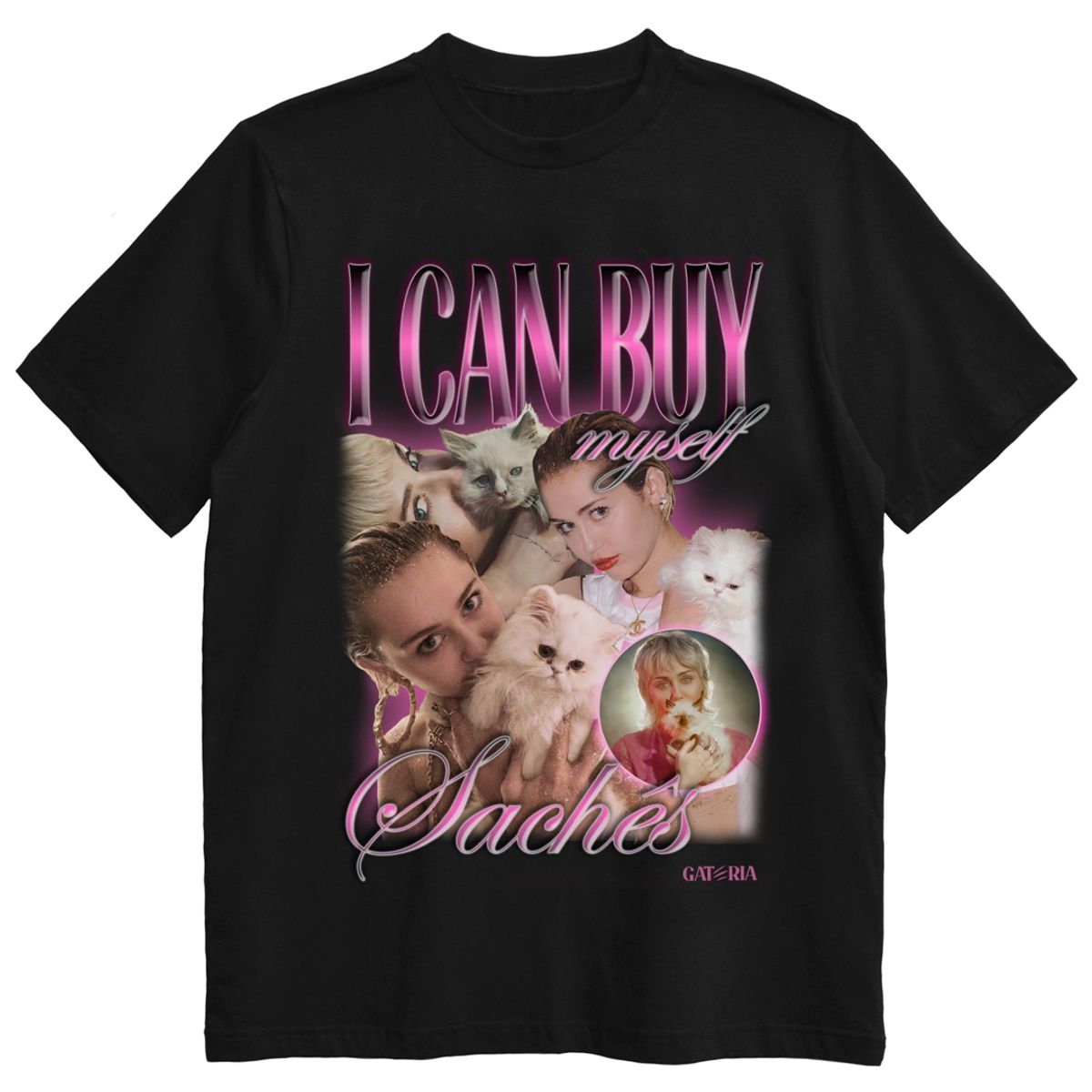 Nome do produto: Camiseta Miley Cyrus - I Can Buy Myself Sachês - Preto