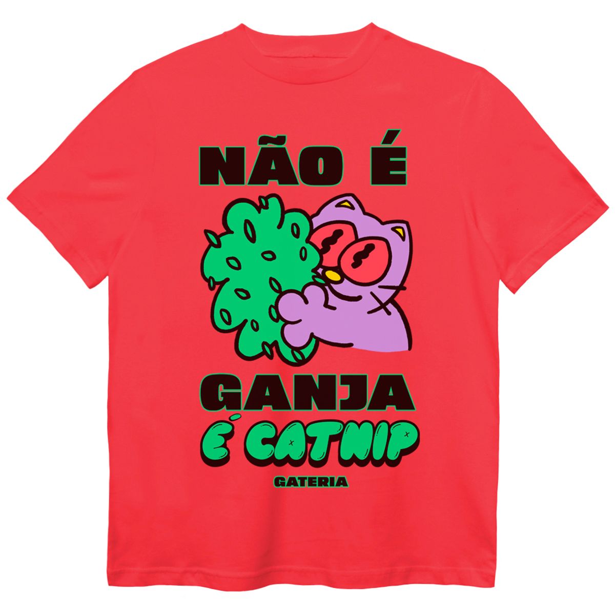 Nome do produto: Camiseta Não É Ganja, É Catnip