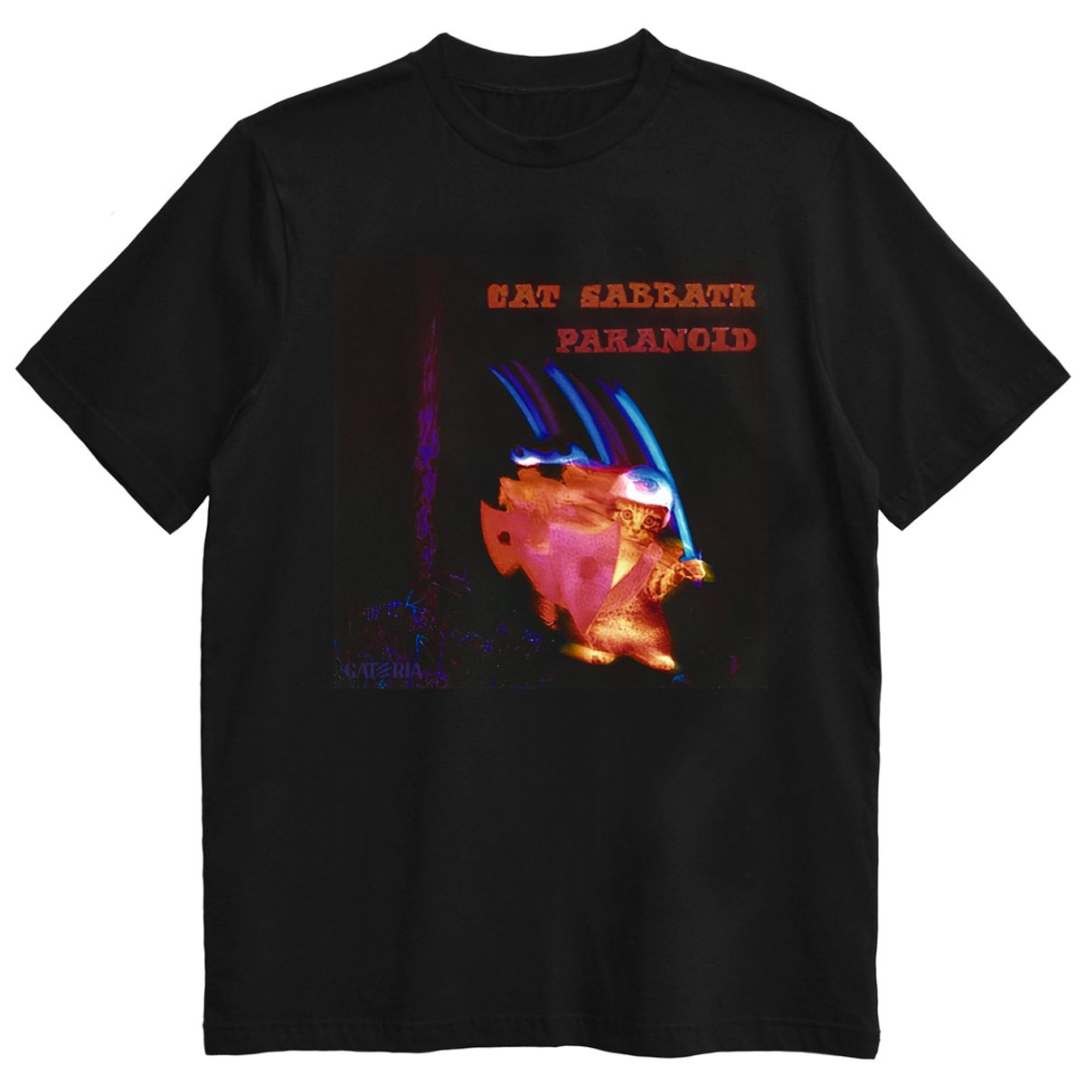 Nome do produto: Camiseta Cat Sabbath - Paranoid - Preto