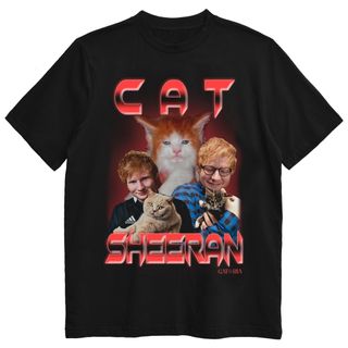 Camiseta Cat Sheeran - Preto