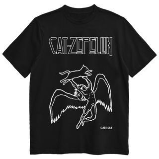 Camiseta Cat Zepellin - Preto