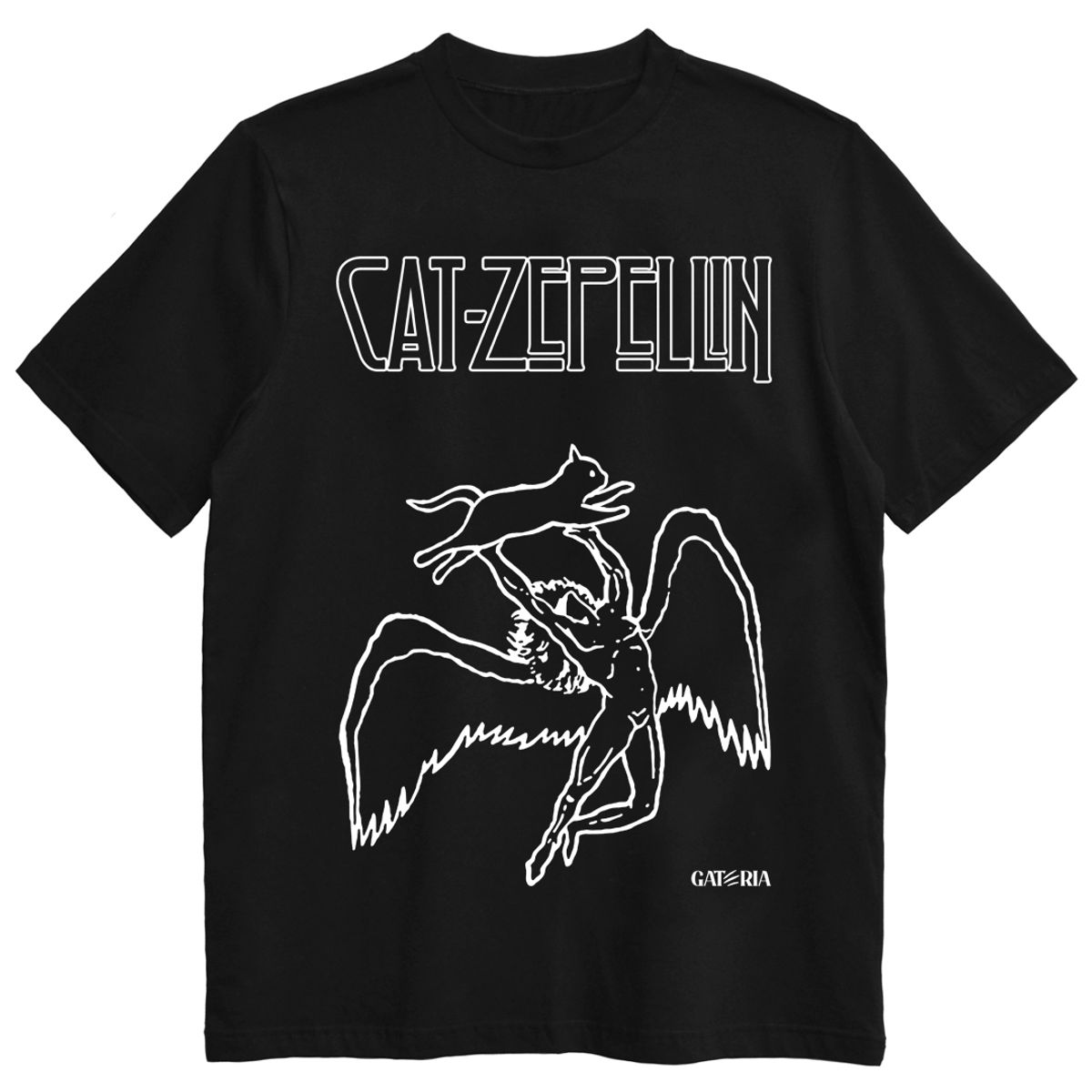 Nome do produto: Camiseta Cat Zepellin - Preto