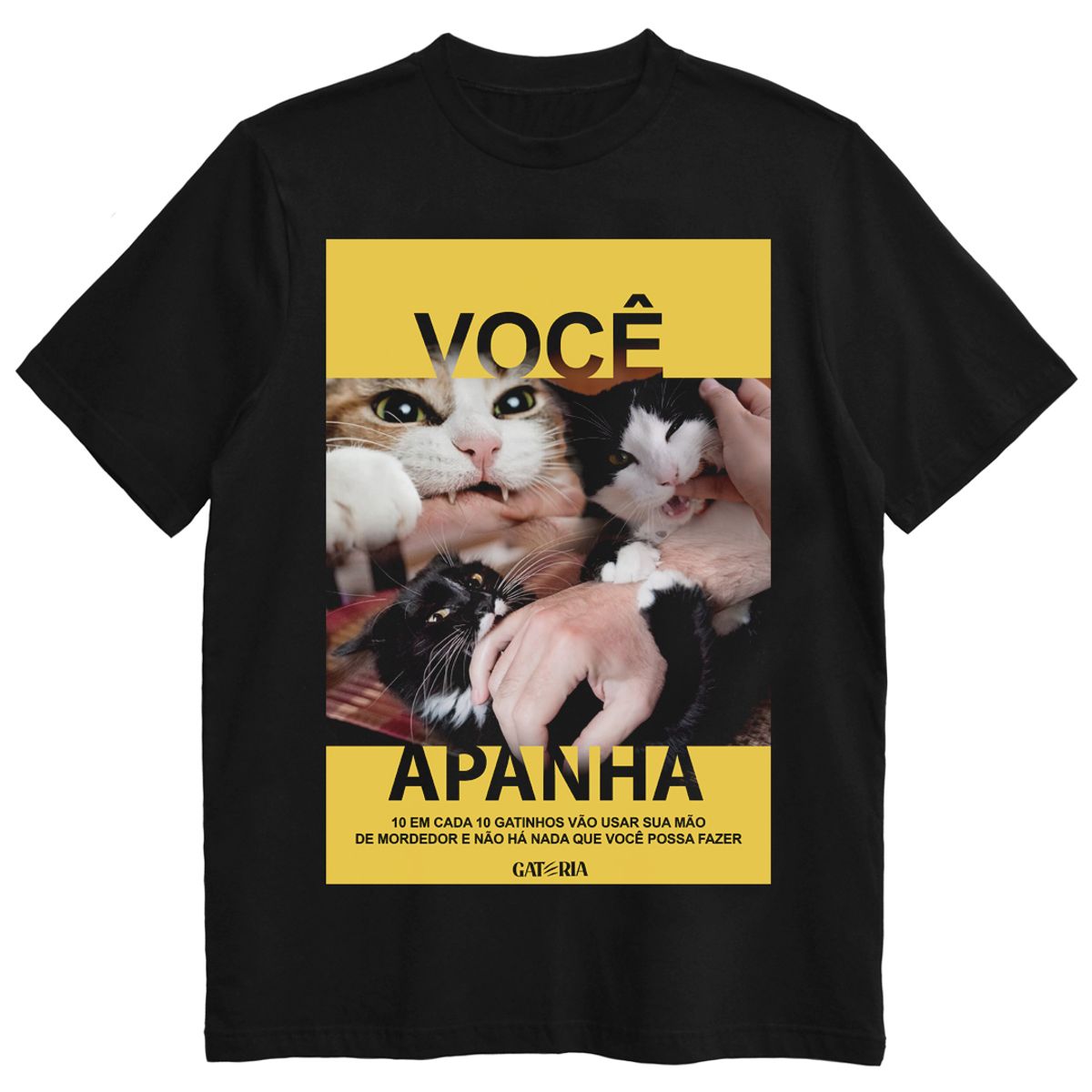 Nome do produto: Camiseta Você Apanha - Preto