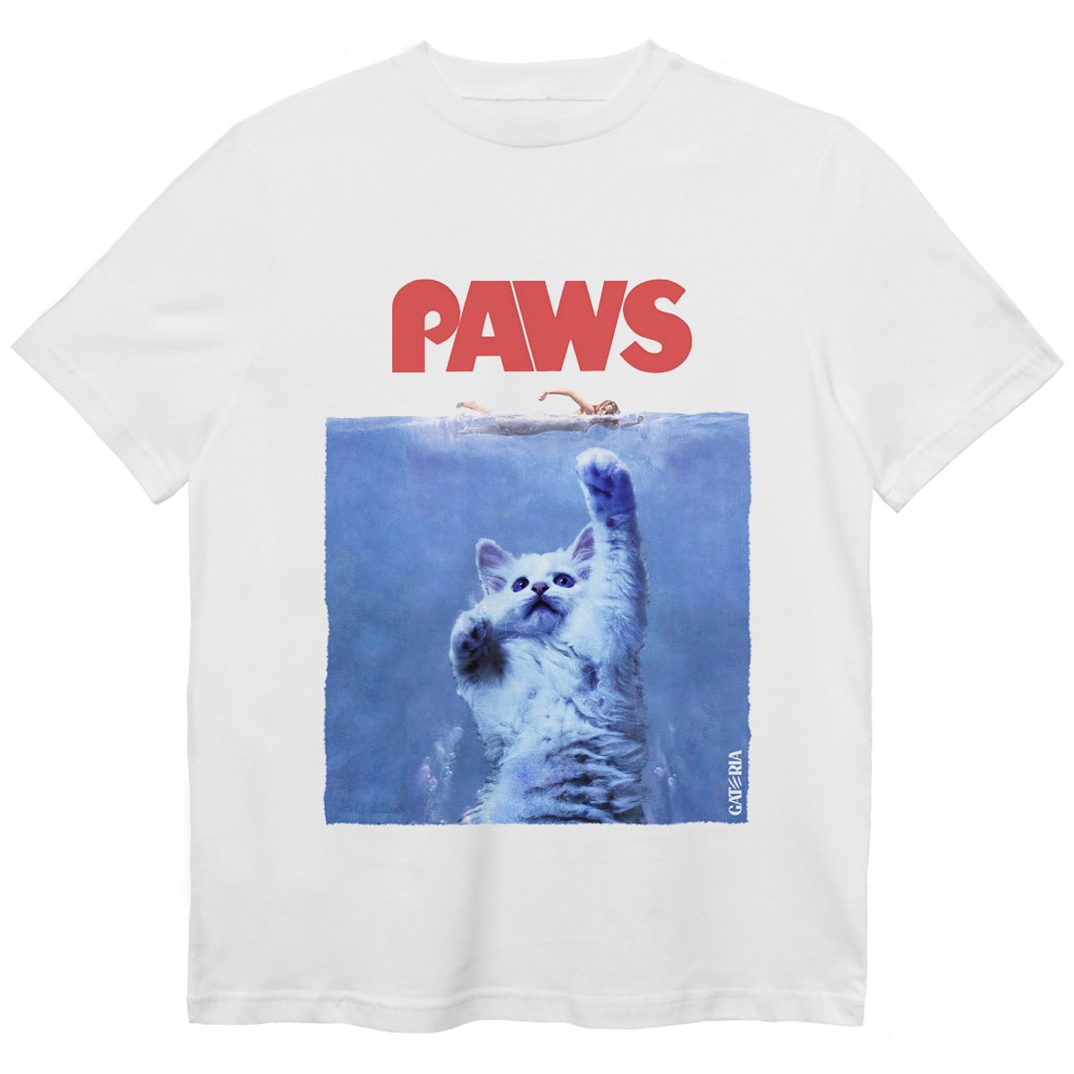 Nome do produto: Camiseta Tubarão - Paws - Branca